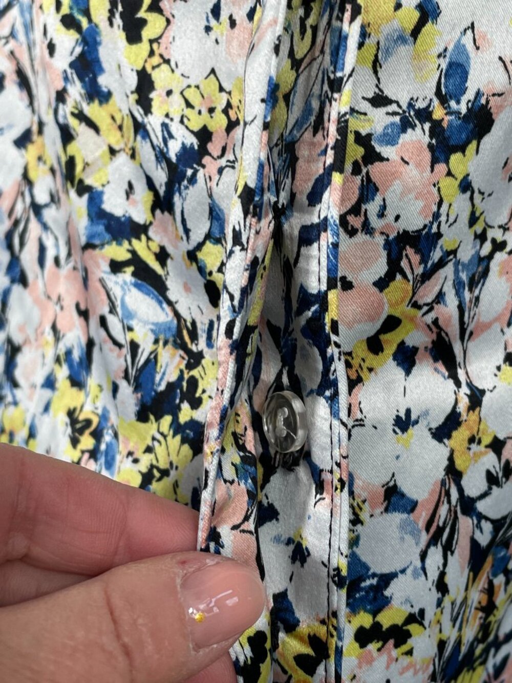 Laundry Shelli Segal Floral Shirt Dress Belted Long Sleeve Size 4 - Picture 7 of 12
